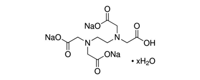 Structure of ETHYLENEDIAMINE TETRAACETIC ACID TRISODIUM SALT
