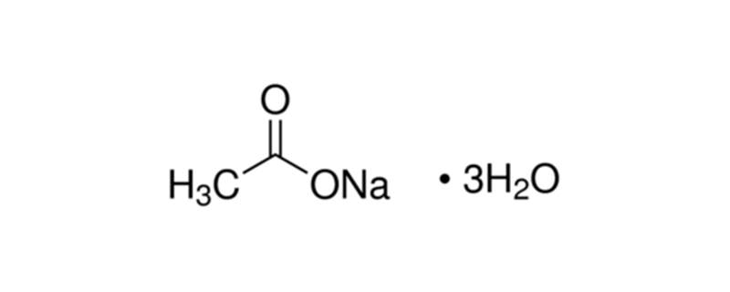 Structure of SODIUM ACETATE TRIHYDRATE, Reagent, ACS
