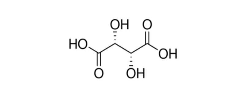 Structure of TARTARIC ACID, CRYSTAL, ACS