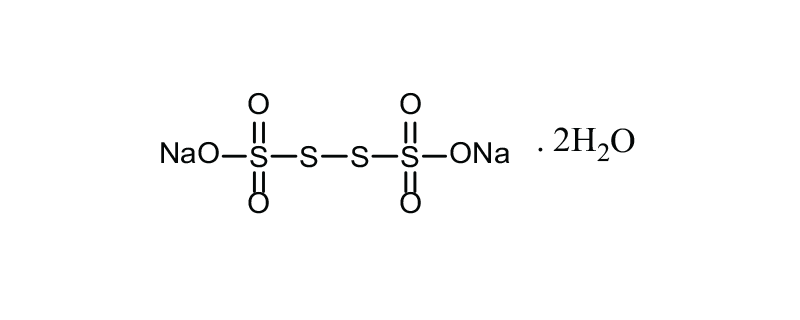 Structure of SODIUM TETRATHIONATE, DIHYDRATE