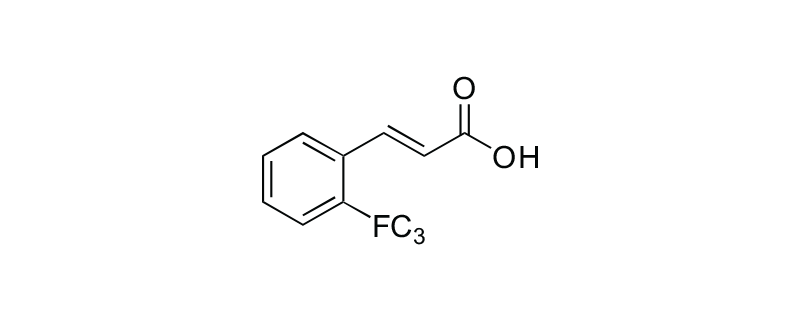 Structure of 2-(TRI FLUORO METHYL) CINNAMIC ACID