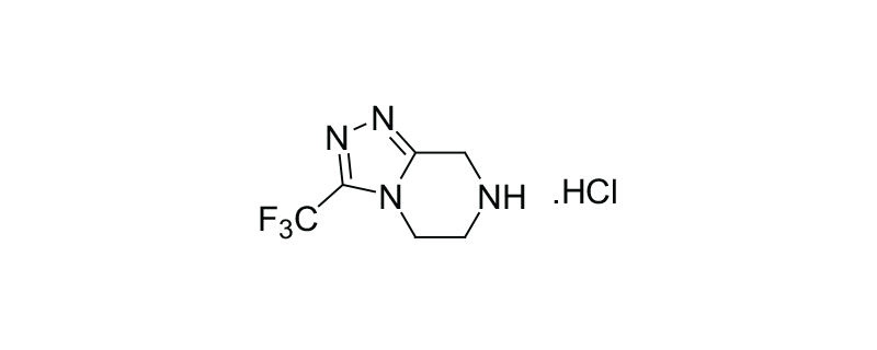 Structure of 3-(TRIFLUOROMETHYL) -5,6,7,8-TETRAHYDRO [1,2,4]TRIAZOLO- [4,3-A]PYRAZINE HCL