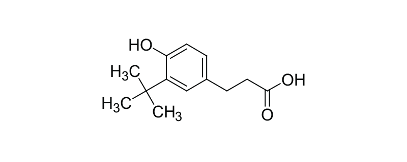Structure of 3-(3-TERT-BUTYL-4-HYDROXYPHENYL) PROPANOIC ACID