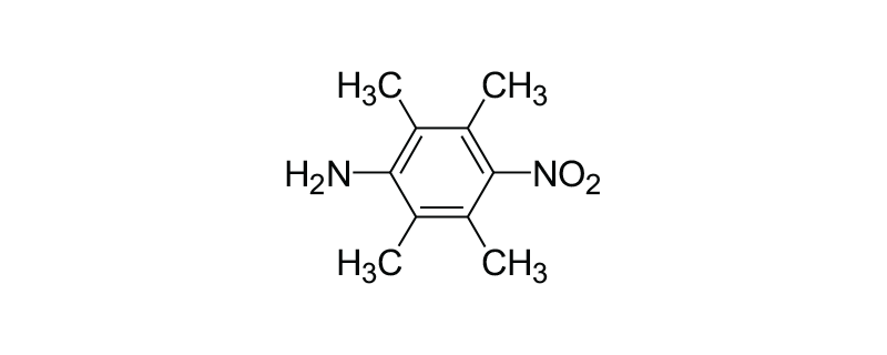 Structure of 2,3,5,6- TETRAMETHYL-4-NITRO BENZENAMINE