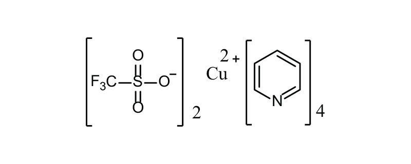 Structure of TETRAKIS(PYRIDINE)COPPER(II)TRIFLATE