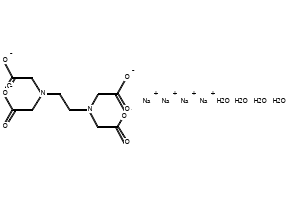 Structure of EDTA, TETRASODIUM TETRAHYDRATE SALT