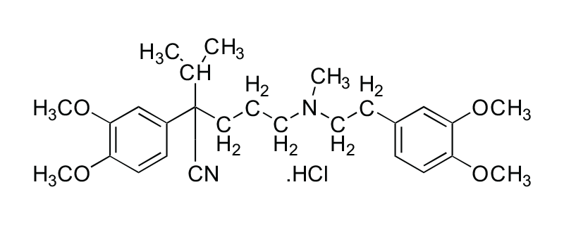 Structure of VERAPAMIL HYDRO CHLORIDE