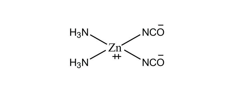 Structure of ZINC-DIAMINO BIS(CYNATO-KN), 98%