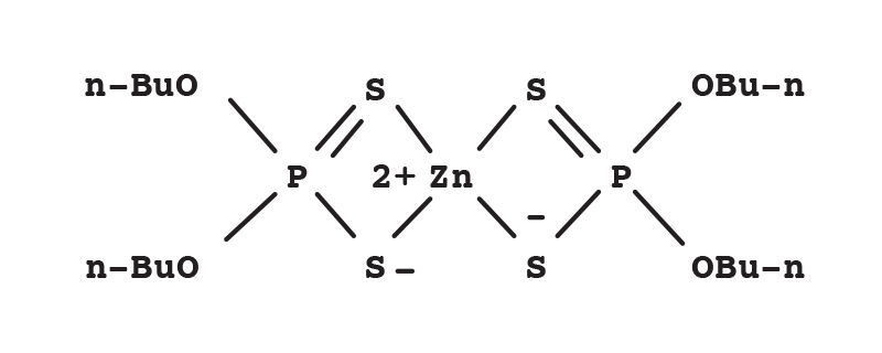 Structure of ZINC DIBUTYL DITHIOPHOSPHATE